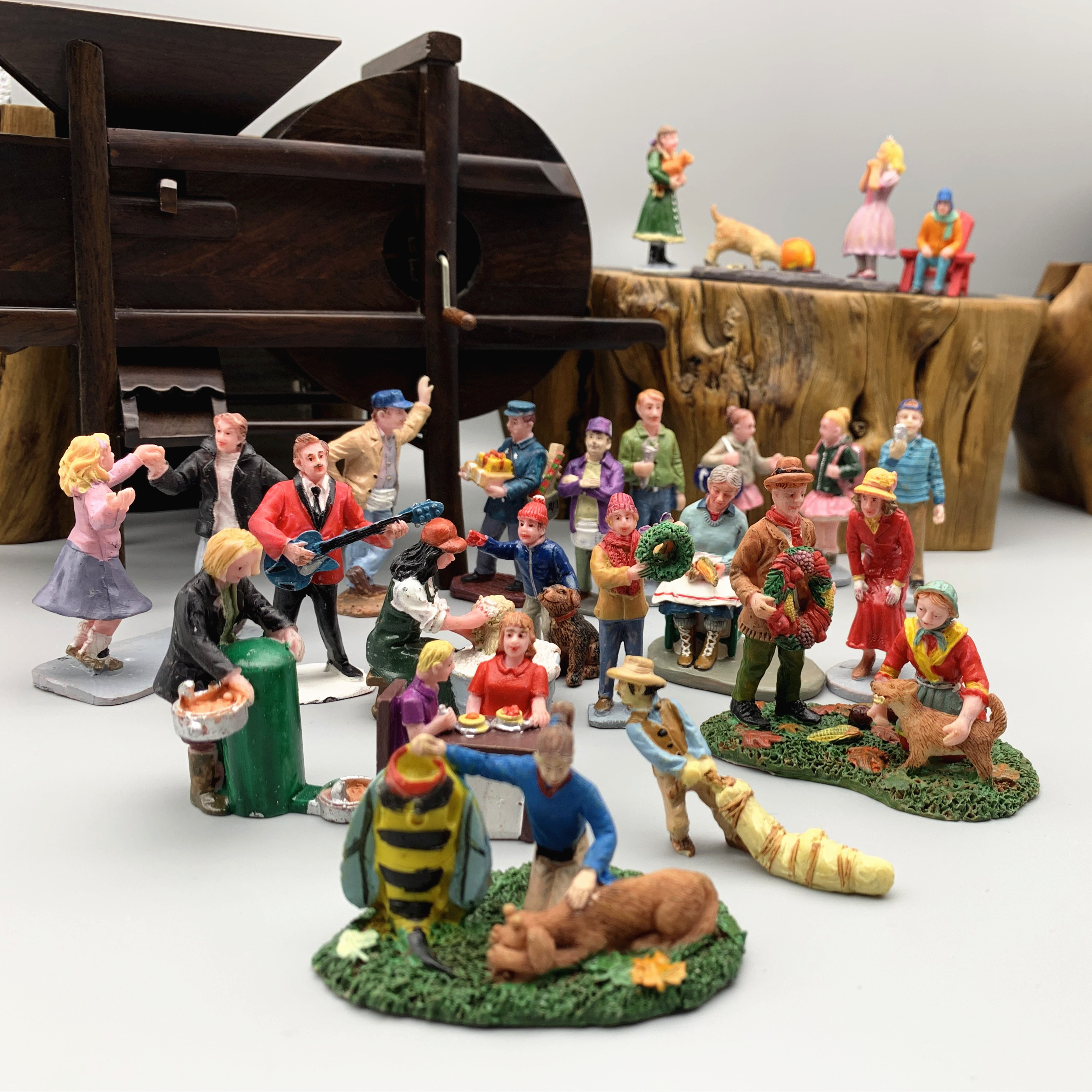 Bonsai Garden Desk - Miniature Doll Minifiigures Sand Table Gardening