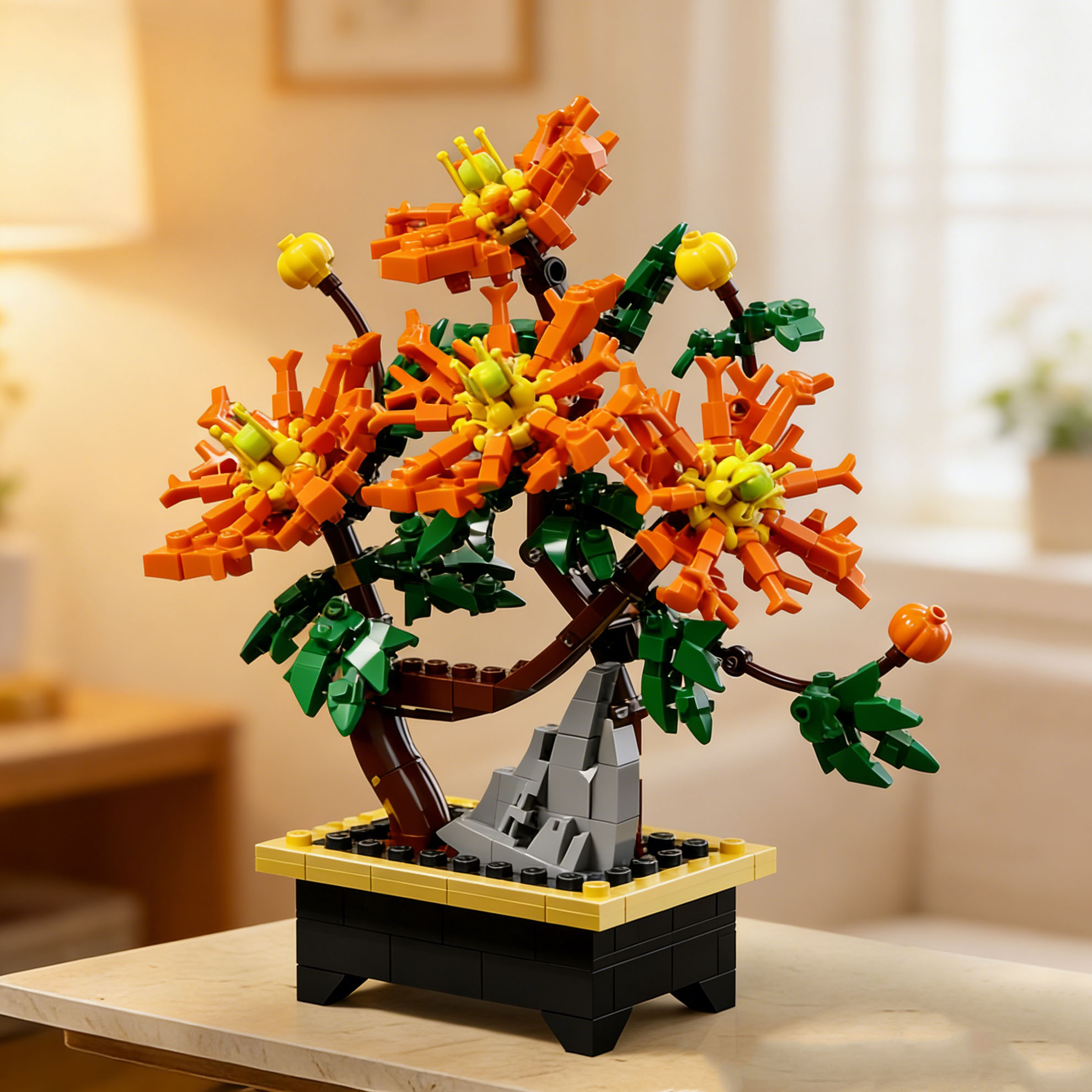 Bonsai Garden Pot - Dragon Claw Chrysanthemum Bonsai Building Block