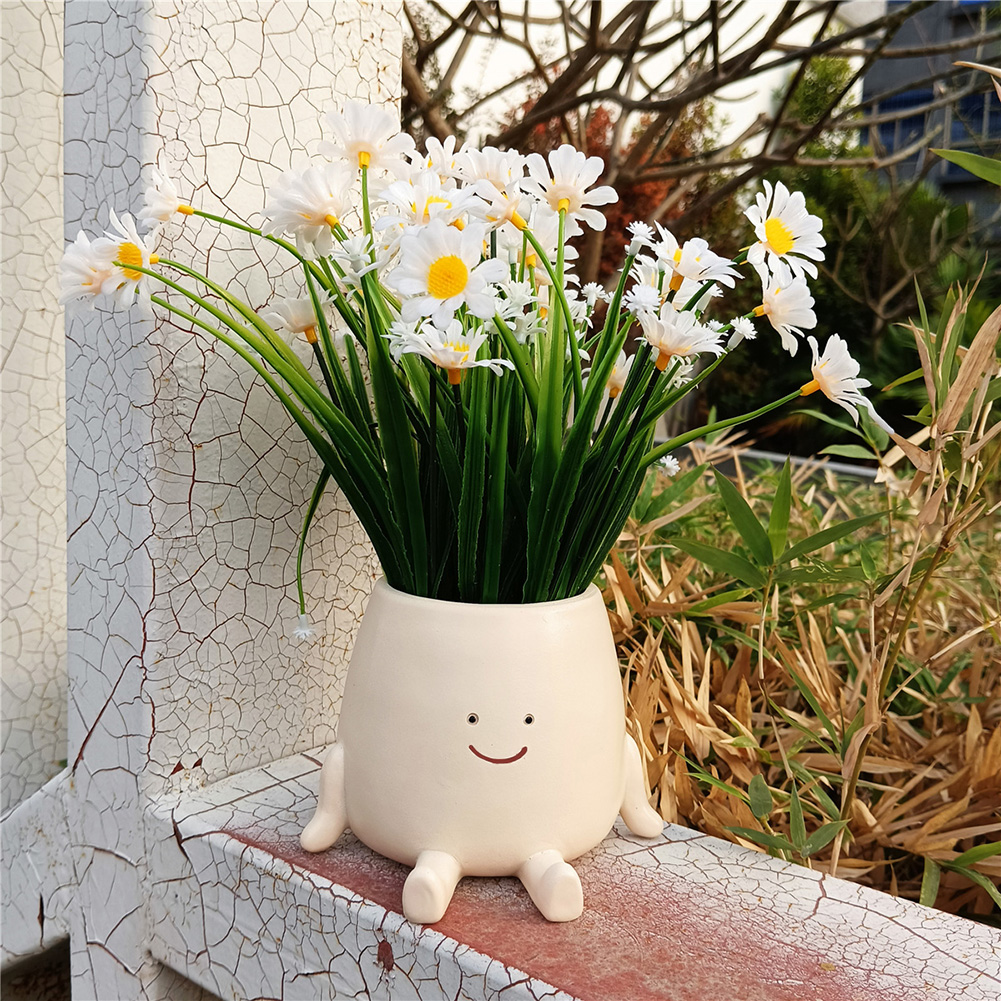 Japanese Garden Bonsai - Smiling Face Flower Pot Resin Cute