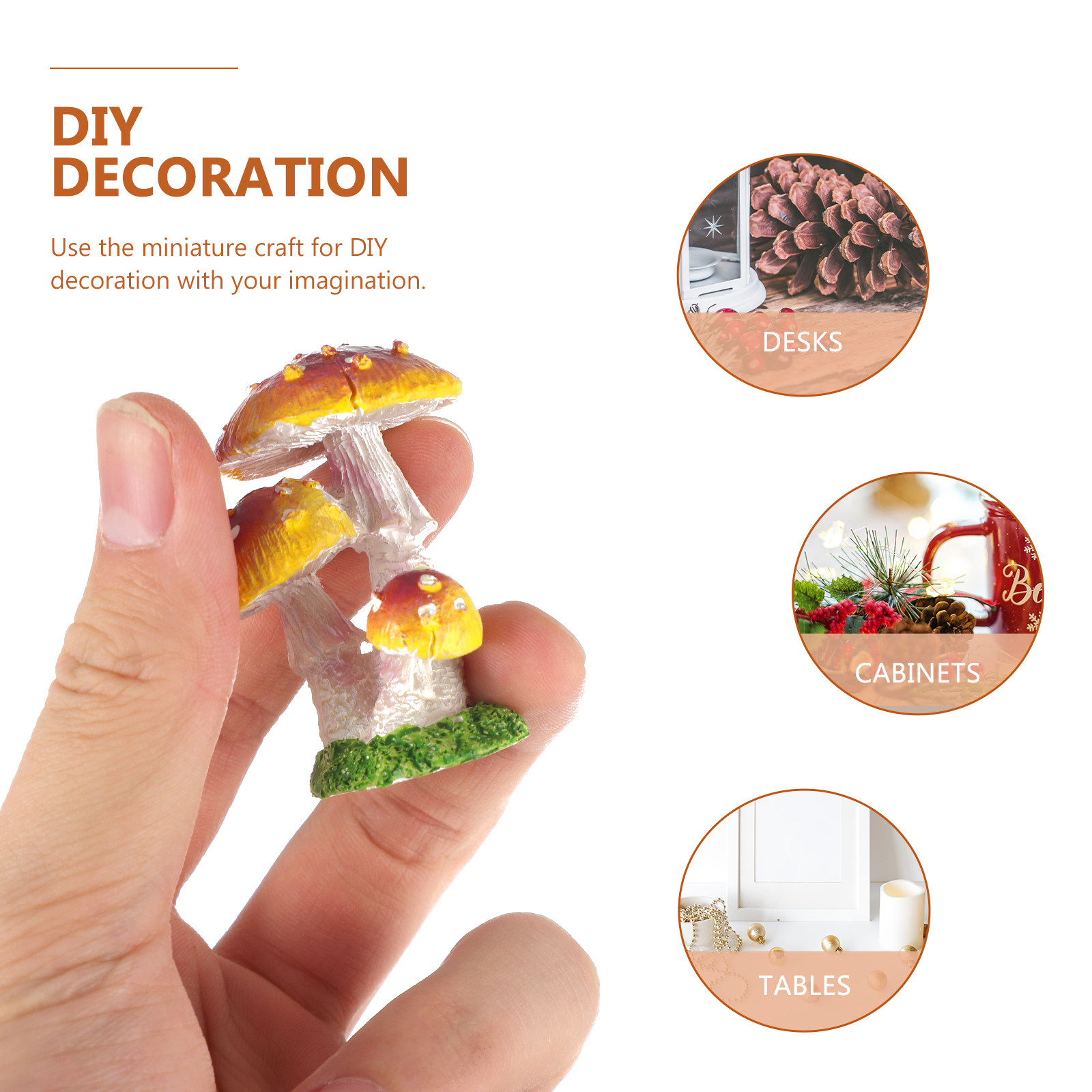 6Pcs Mini Resin Mushroom Fairy - Bonsai Garden Desk reseña y precio