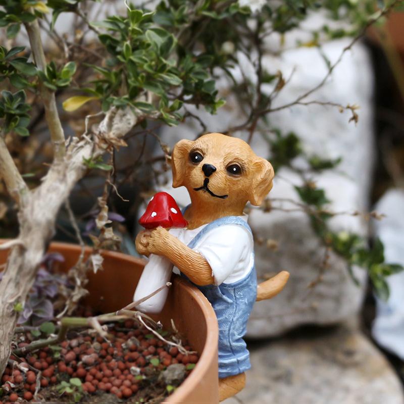 *Cute Hanging Dog Figurine Flo - Bonsai Garden Pot reseña y precio
