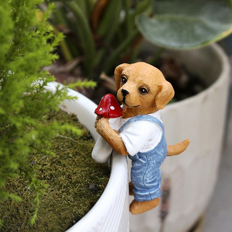 *Cute Hanging Dog Figurine Flo - Bonsai Garden Pot reseña y precio