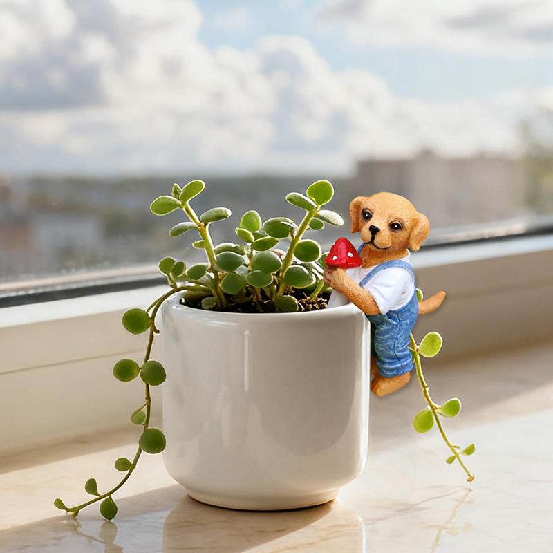 *Cute Hanging Dog Figurine Flo - Bonsai Garden Pot reseña y precio