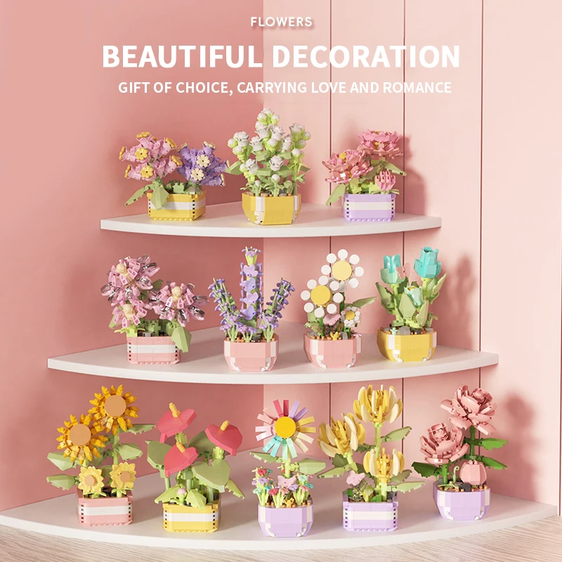 Flower Succulents Building Blo - Bonsai Garden Pot reseña y precio