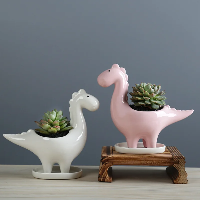 Ceramic Cartoon Dinosaur Plant - Japanese Garden Bonsai reseña y precio