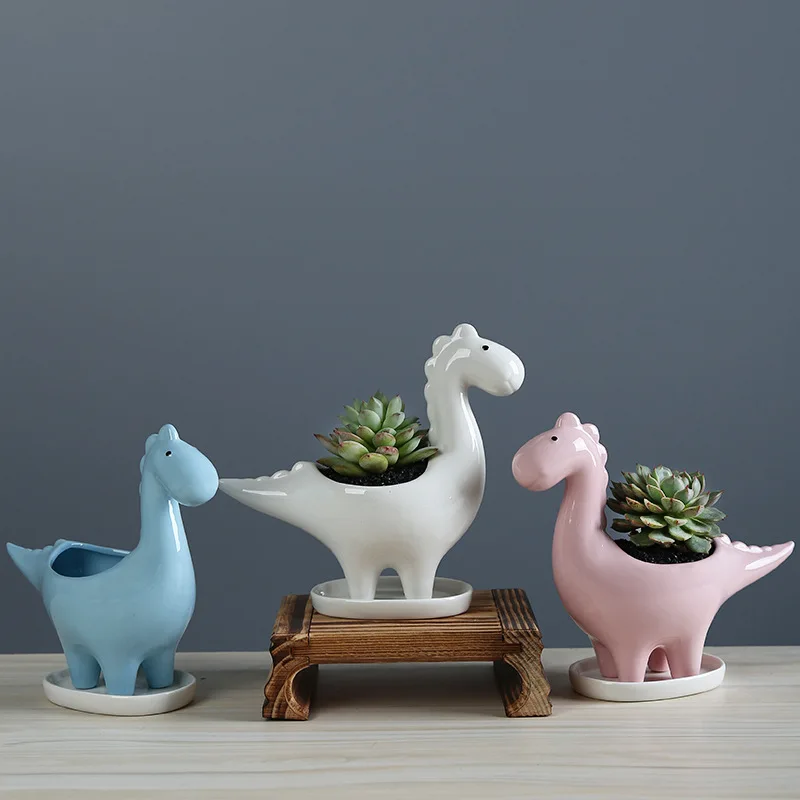 Ceramic Cartoon Dinosaur Plant - Japanese Garden Bonsai reseña y precio