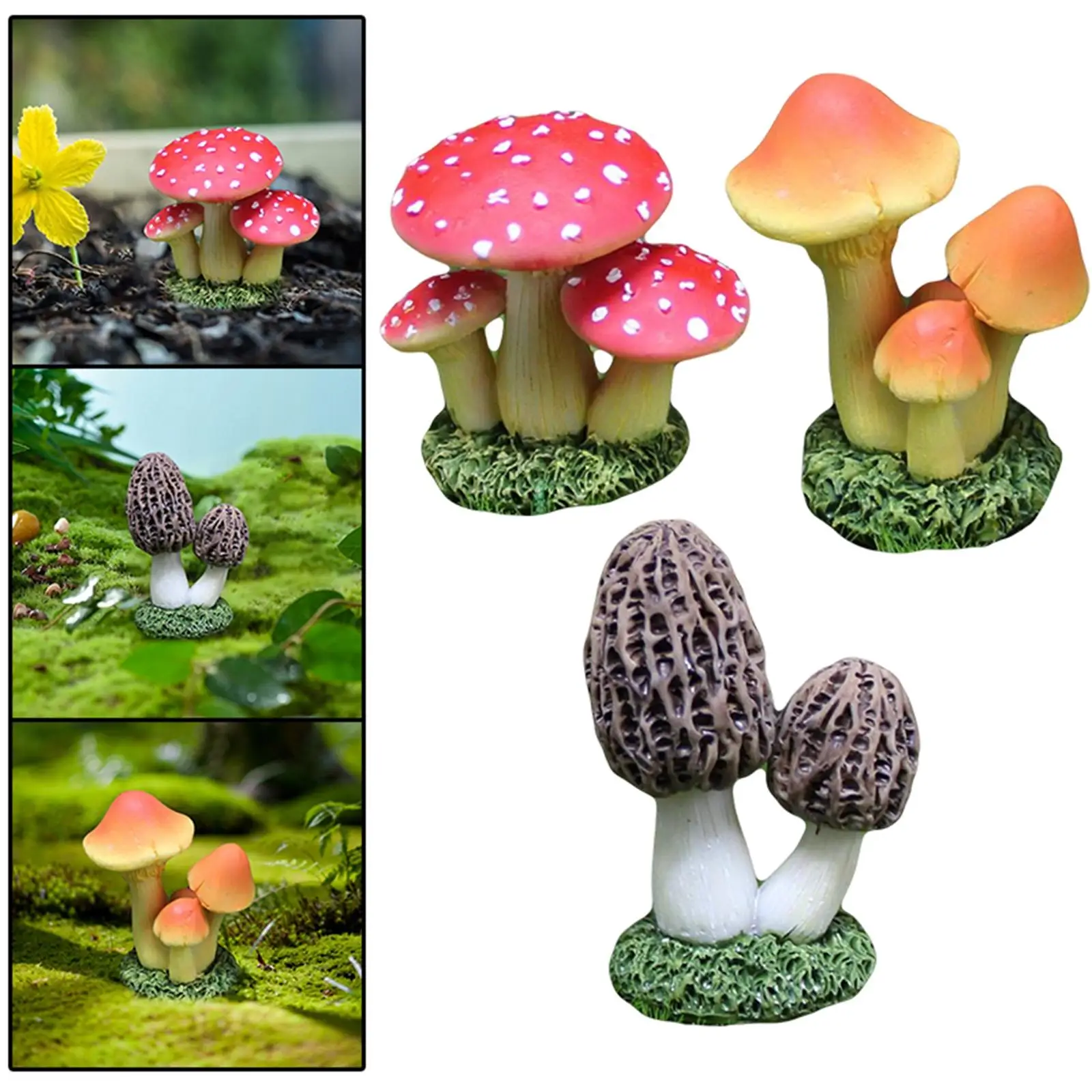 Mini Resin Mushroom Shaped Sta - Bonsai Garden Desk reseña y precio