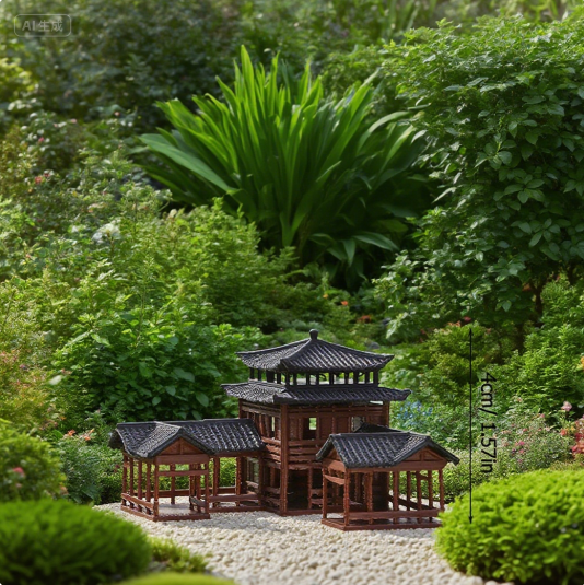 Ancient Building Model Miniatu - Japanese Garden Bonsai reseña y precio