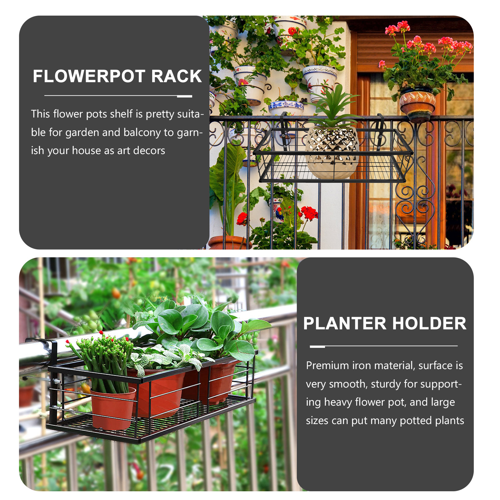 1Pcs Premium Iron Hanging Flow - Bonsai Garden Pot reseña y precio
