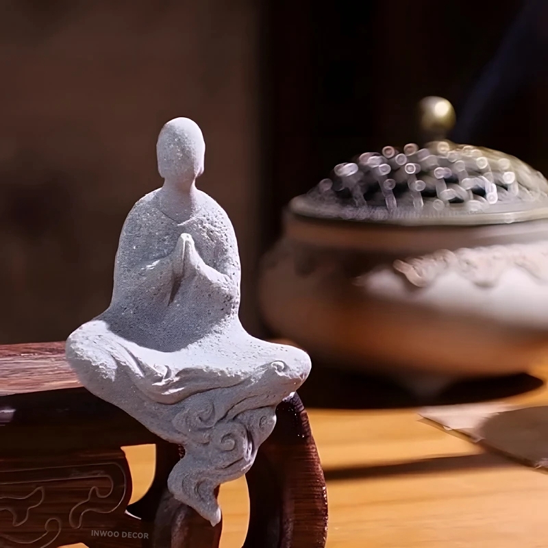 Stone Buddha Statue Little Mon - Bonsai Garden Desk reseña y precio