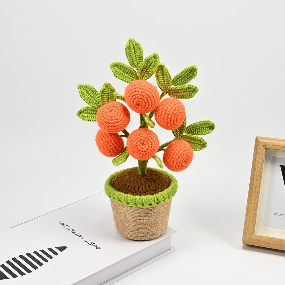 Artificial Crochet Orange Plan - Bonsai Garden Desk reseña y precio