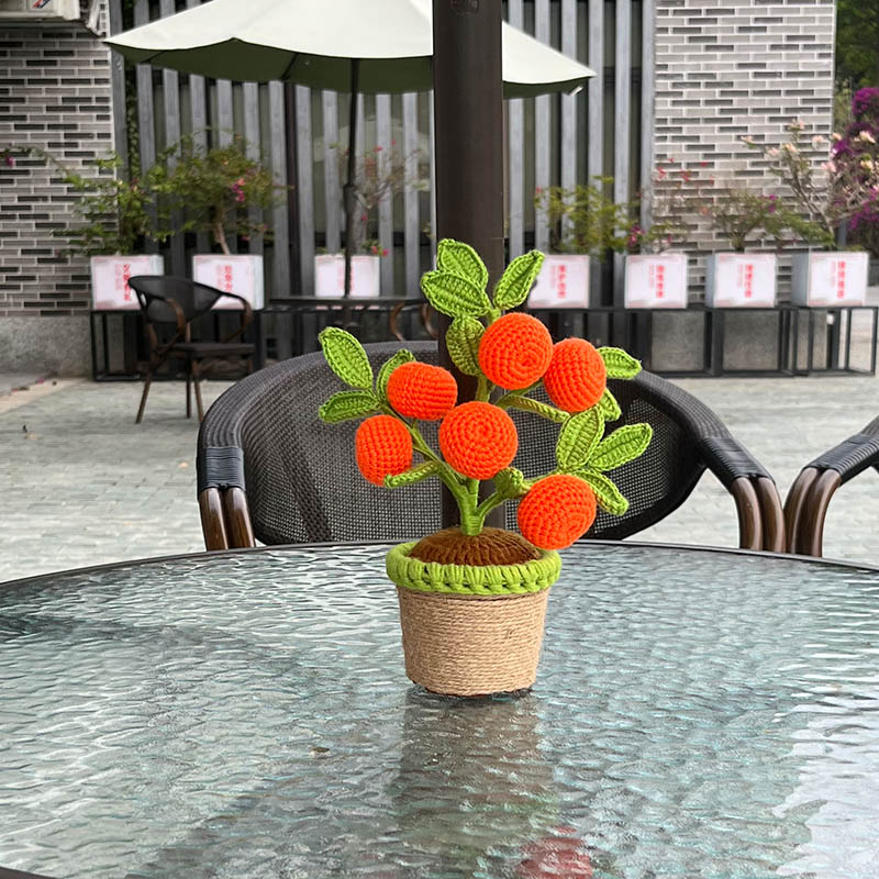 Artificial Crochet Orange Plan - Bonsai Garden Desk reseña y precio