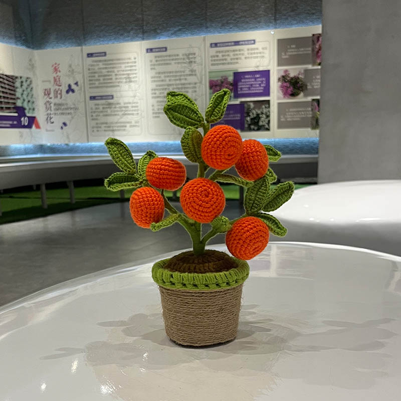 Artificial Crochet Orange Plan - Bonsai Garden Desk reseña y precio