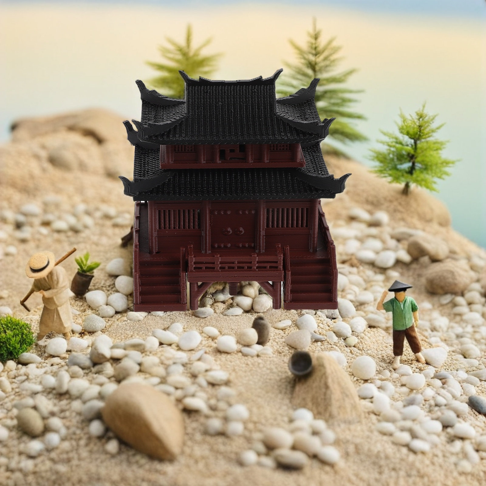 Chinese Style Mini Pavilion Or - Up Bonsai Garden reseña y precio