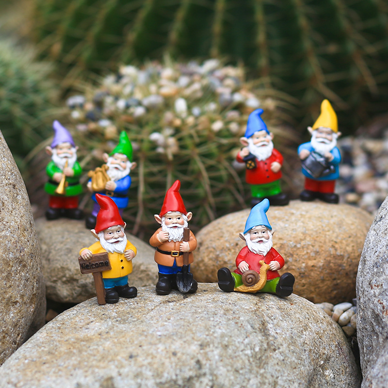 7Pcs/Set Miniature Funny Gnome - Bonsai Garden Desk reseña y precio