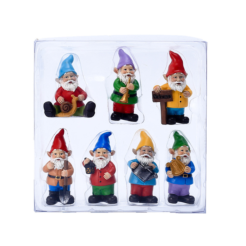 7Pcs/Set Miniature Funny Gnome - Bonsai Garden Desk reseña y precio