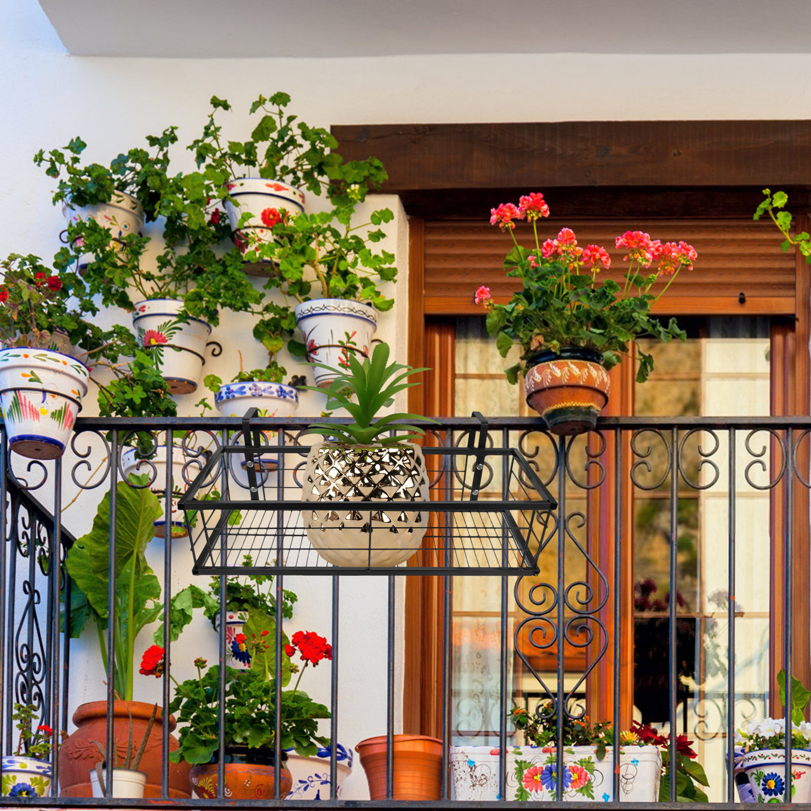 1Pcs Balcony Hanging Flower Po - Bonsai Garden Pot reseña y precio