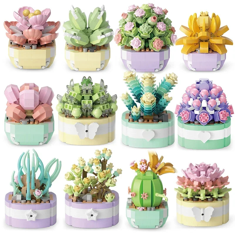 Flower Succulents Building Blo - Bonsai Garden Pot reseña y precio