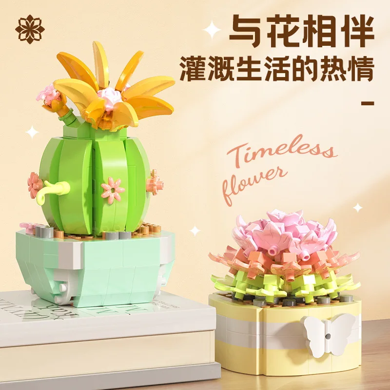 Flower Succulents Building Blo - Bonsai Garden Pot reseña y precio