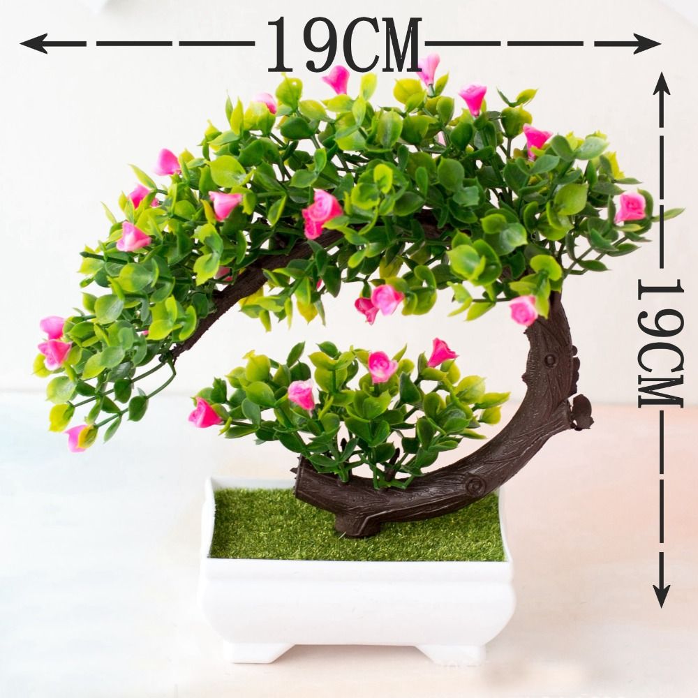 Pot New Artificial Plants Bons - Bonsai Garden Desk reseña y precio