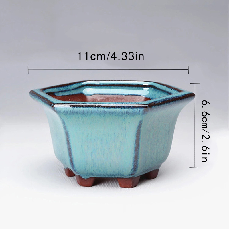 Pottery Flower Pot Bowl Glazed - Japanese Garden Bonsai reseña y precio