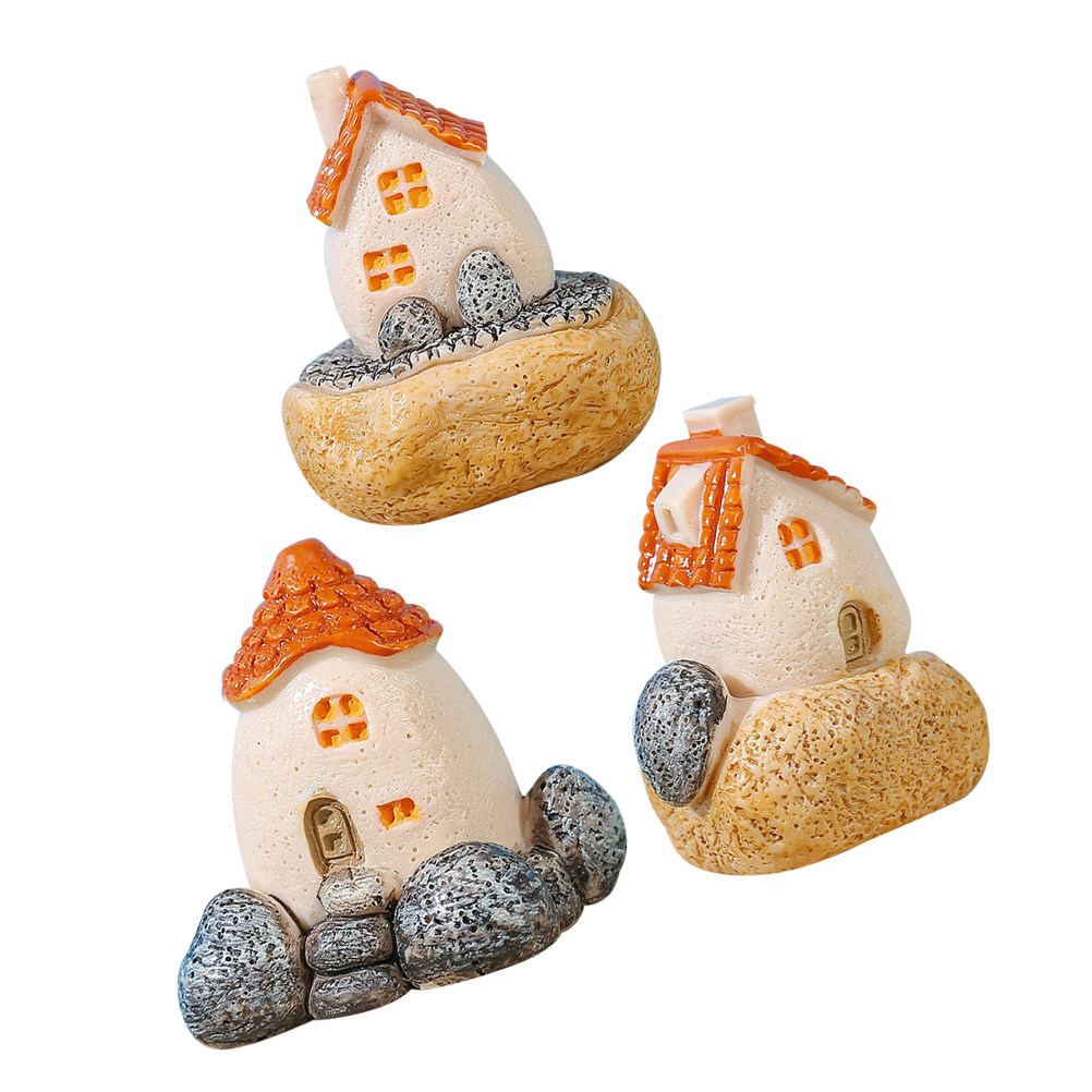 3Pcs Resin Miniature Houses Mi - Bonsai Garden House reseña y precio