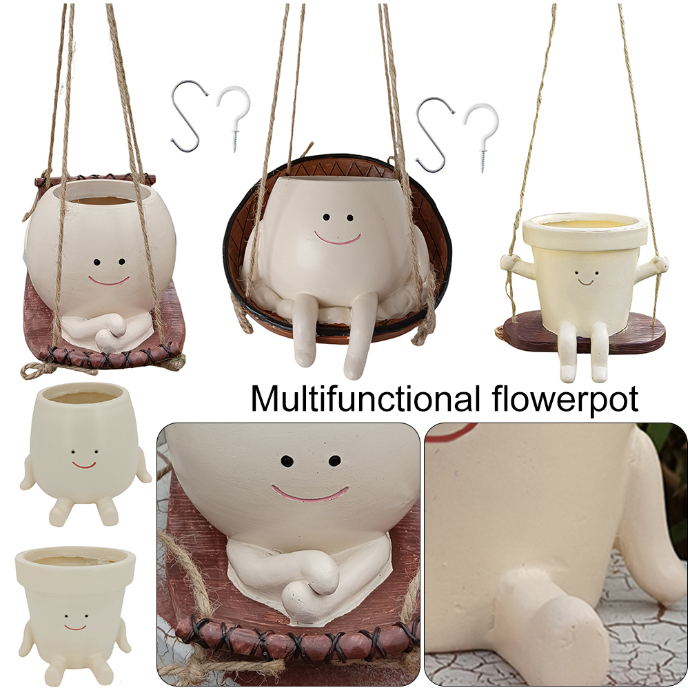 Smiling Face Flower Pot Resin  - Japanese Garden Bonsai reseña y precio