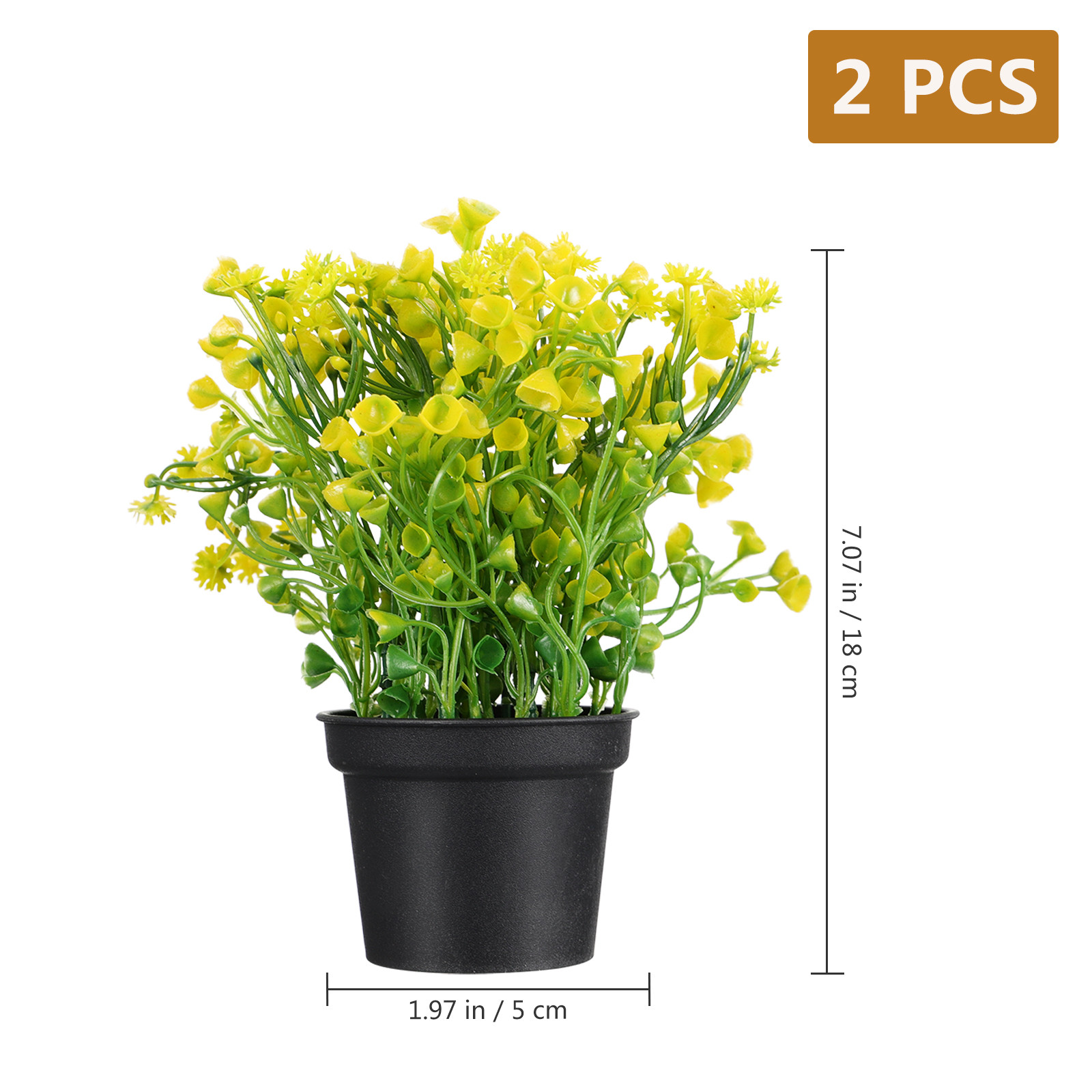 2Pcs Fake Bell Grass Simulatio - Bonsai Garden Desk reseña y precio